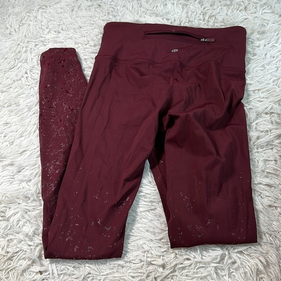 Lululemon Speed Wunder Mid-Rise Tight 28" *Speckle Shine Garnet / Garnet - Picture 5 of 6